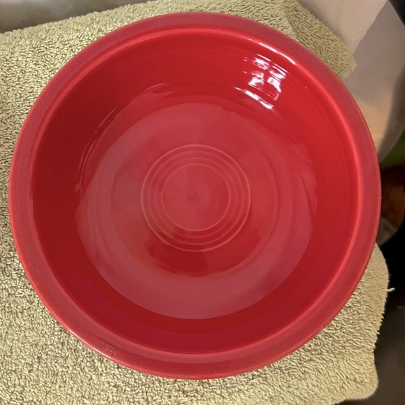COPY - Homer Laughlin Red Fiesta Ware Cereal Bowl Replacement Piece 7" EUC - Picture 1 of 2